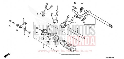 GEARSHIFT DRUM VT750CA8 de 2008